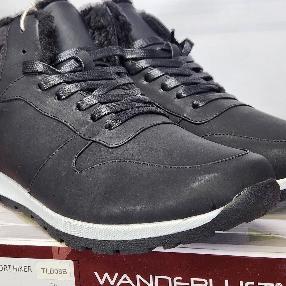 Wanderlust Sport Hiker Black Waterproof Faux Fur Lined Boots Women 9 2W T21615